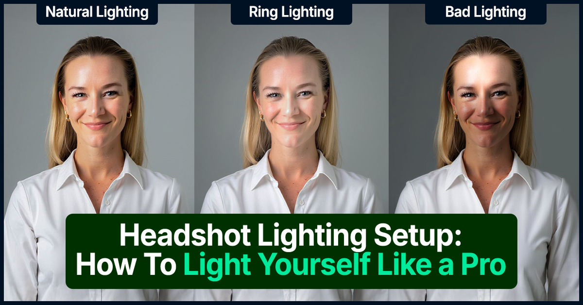 Headshot Lighting Setup: How To Light Yourself Like a Pro